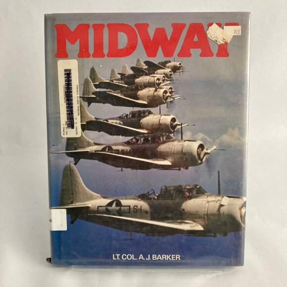 MIDWAY by Lt Col. AJ Barker Vintage WWII Book Military World War II - Picture 1 of 8